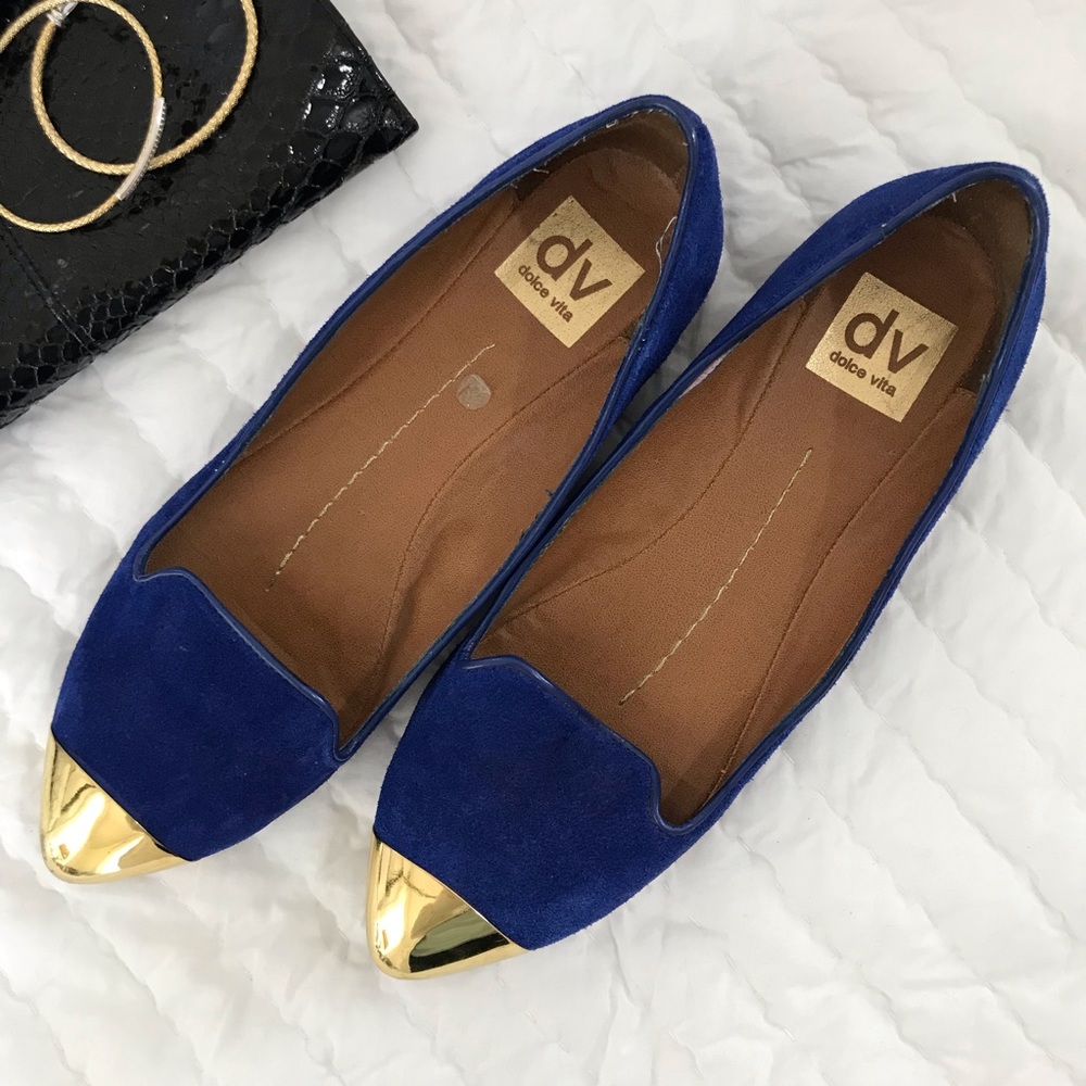 Dolce Vita blue suede flats